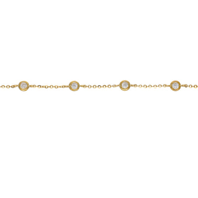 Pulsera Oro Amarillo 14kt Circón P005181987022160