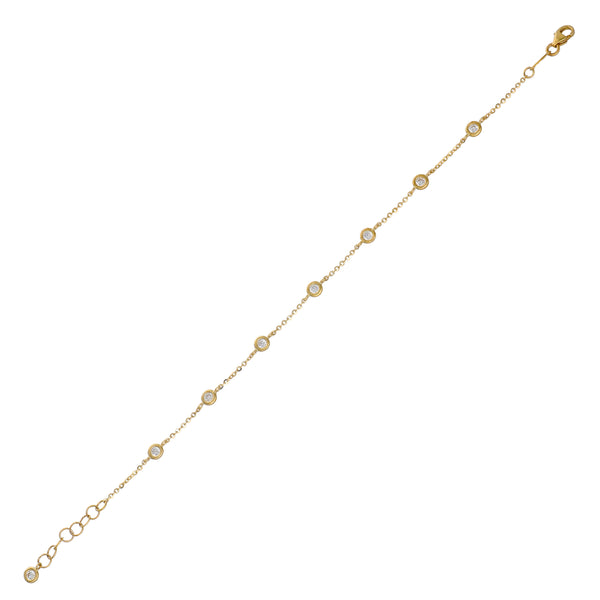 Pulsera Oro Amarillo 14kt Circón P005181987022160