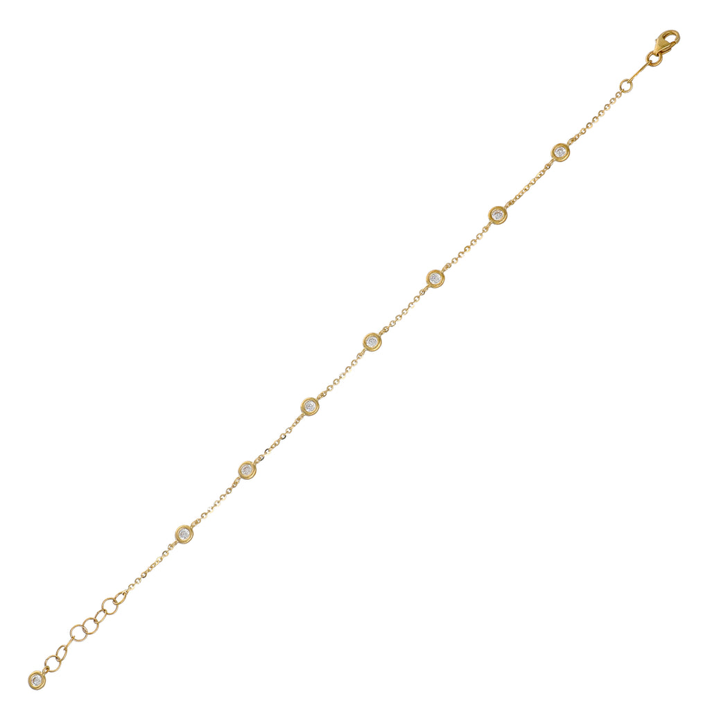 Pulsera Oro Amarillo 14kt Circón P005181987022160