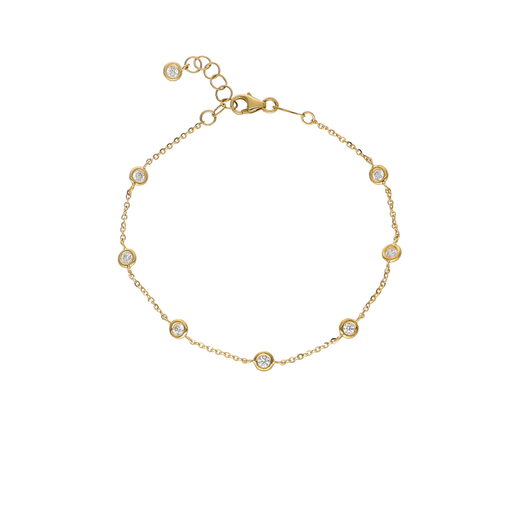 Pulsera Oro Amarillo 14kt Circón P005181987022160