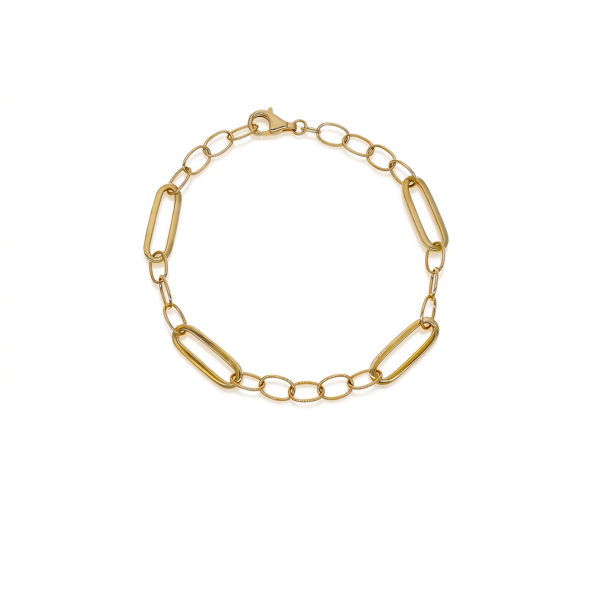 Pulsera de Oro Amarillo 14K con Eslabones | P0052560123190