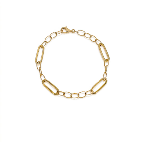 Pulsera de Oro Amarillo 14K con Eslabones | P0052560123190