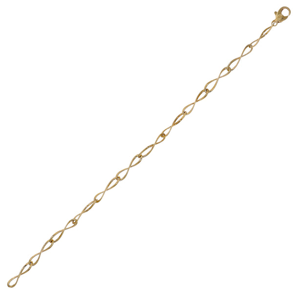 Pulsera de Oro Amarillo 14K con Eslabones 19cm | P0052563523190