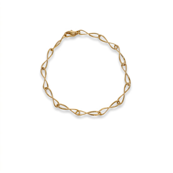 Pulsera de Oro Amarillo 14K con Eslabones 19cm | P0052563523190