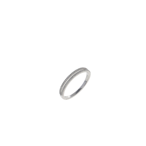 Anillo Oro Blanco y Brillantes AN-12104