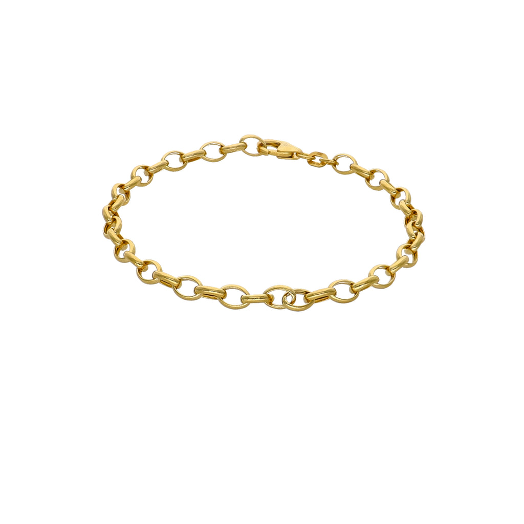 Pulsera Oro Amarillo 14kt Rolo Oval P0056524623190