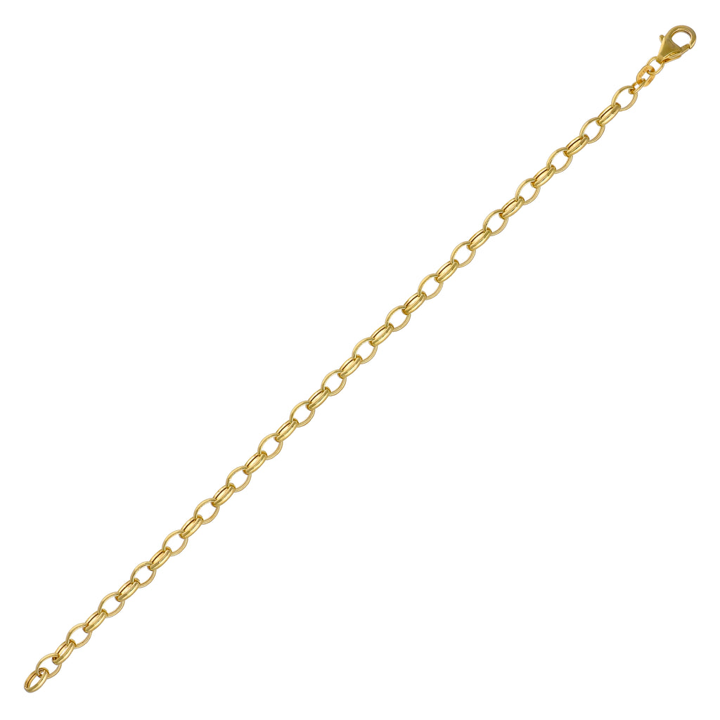 Pulsera Oro Amarillo 14kt Rolo Oval P0056524623190