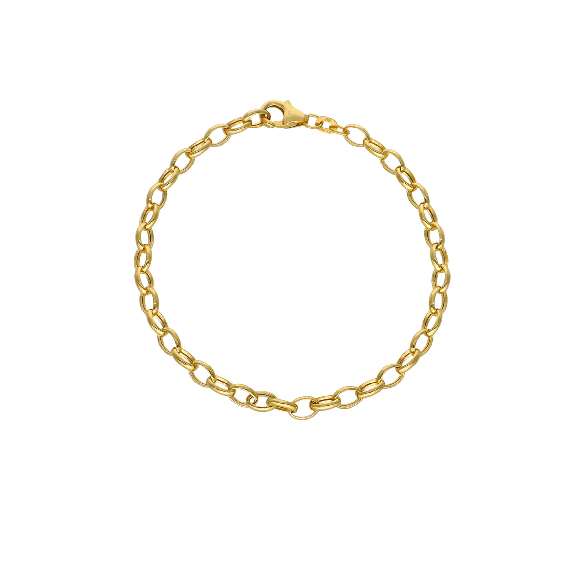 Pulsera Oro Amarillo 14kt Rolo Oval P0056524623190