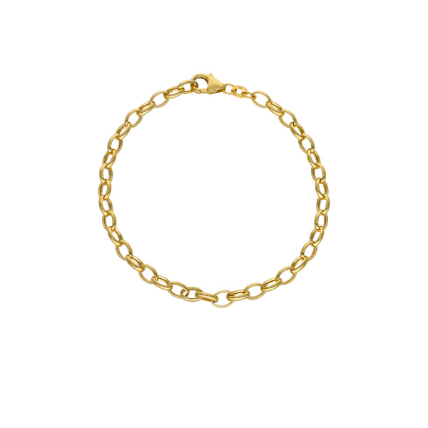 Pulsera Oro Amarillo 14kt Rolo Oval P0056524623190