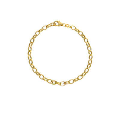 Pulsera Oro Amarillo 14kt Rolo Oval P0056524623190