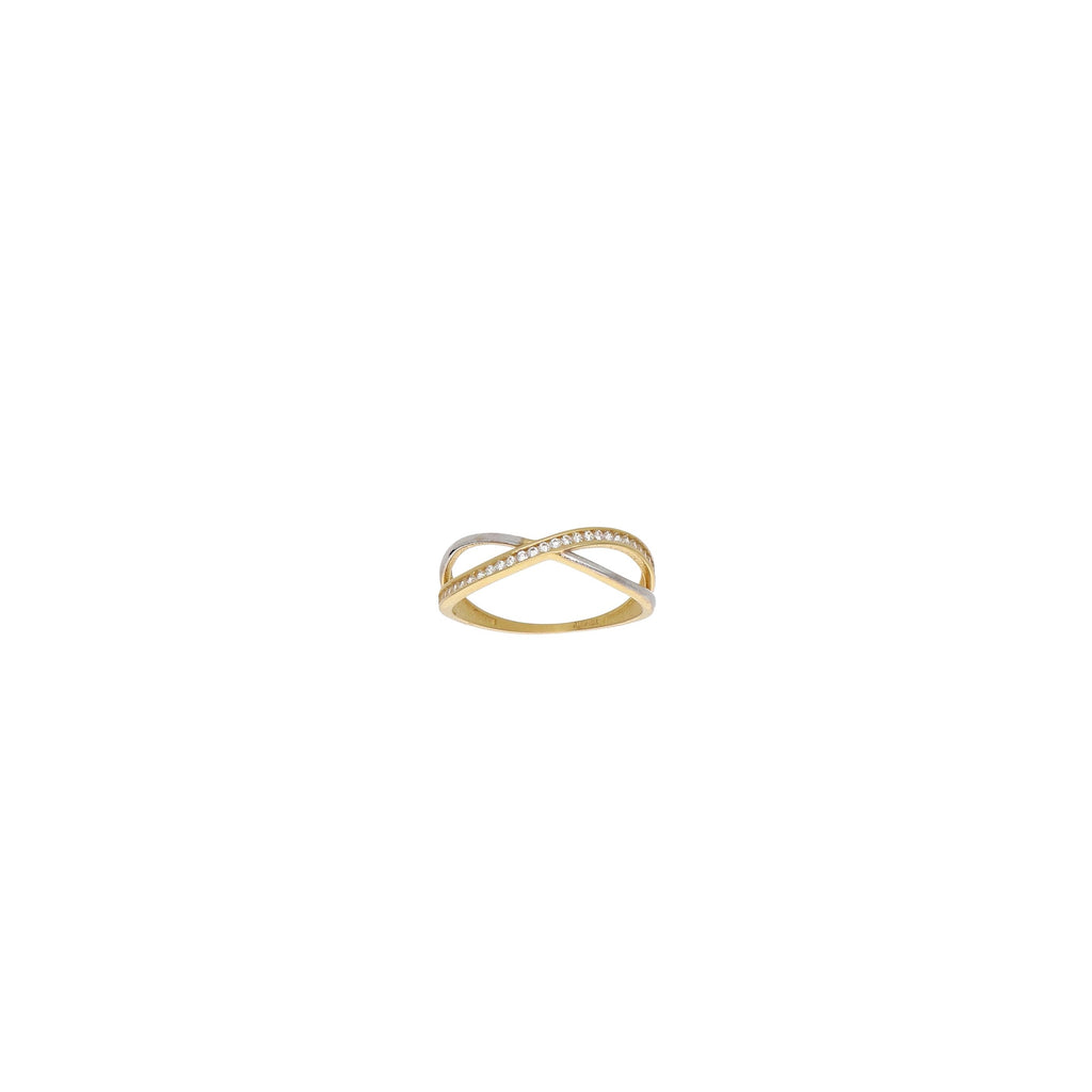 Anillo Oro Amarillo,Rodio y Circones Infinito AN13135