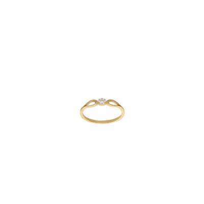 Anillo Oro Amarillo y Circones AN13139