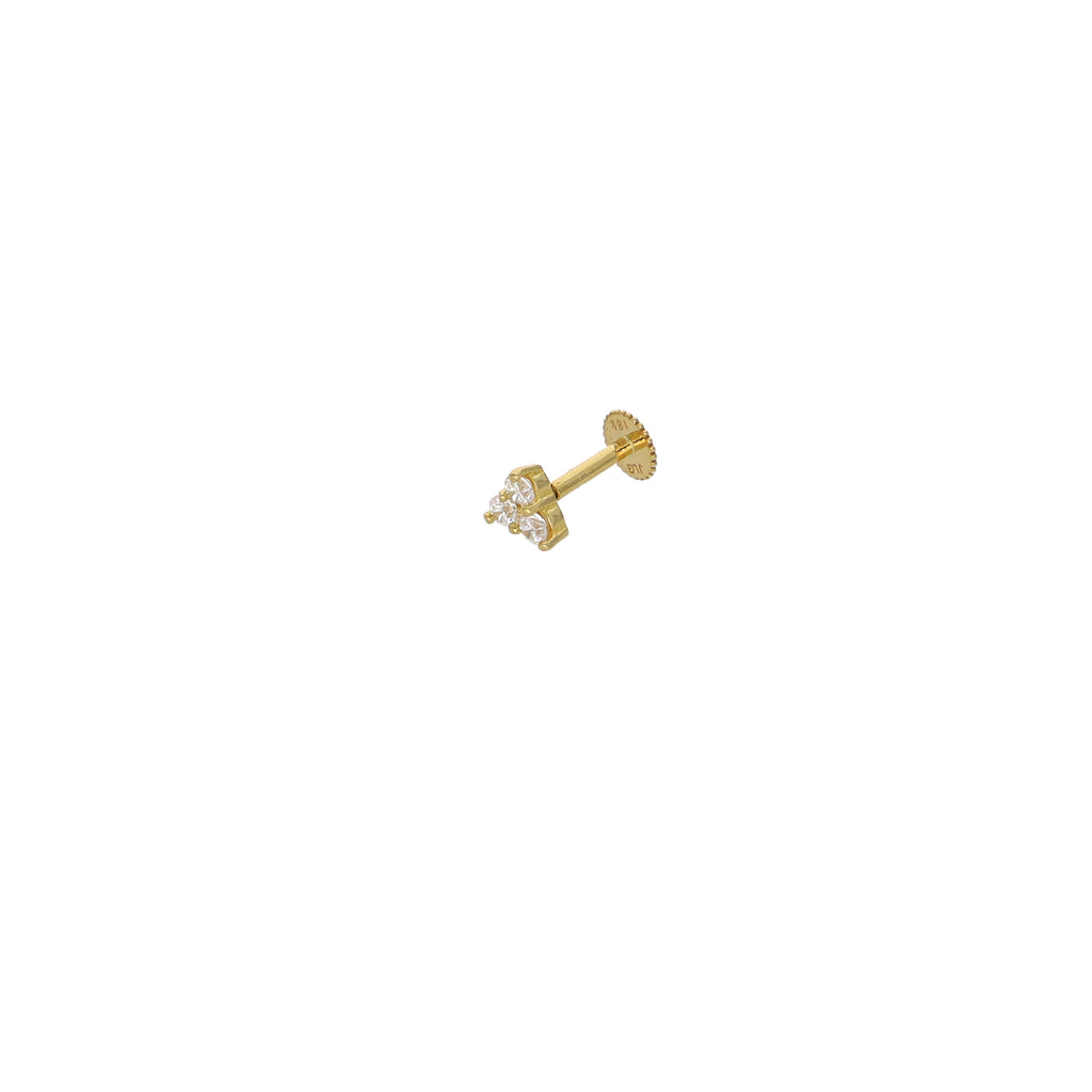 Piercing Oro Amarillo y Circones AR13167