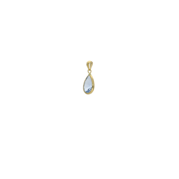 Colgante Oro Amarillo y Circón Gota CL13178