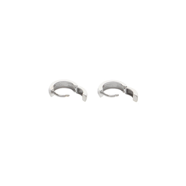 Aros Argolla Oro Blanco Brillantes AR13187