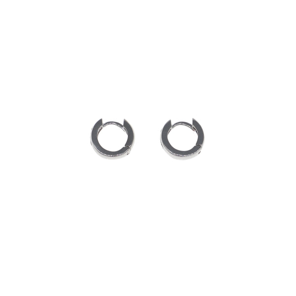 Aros Argolla Oro Blanco Brillantes AR13187