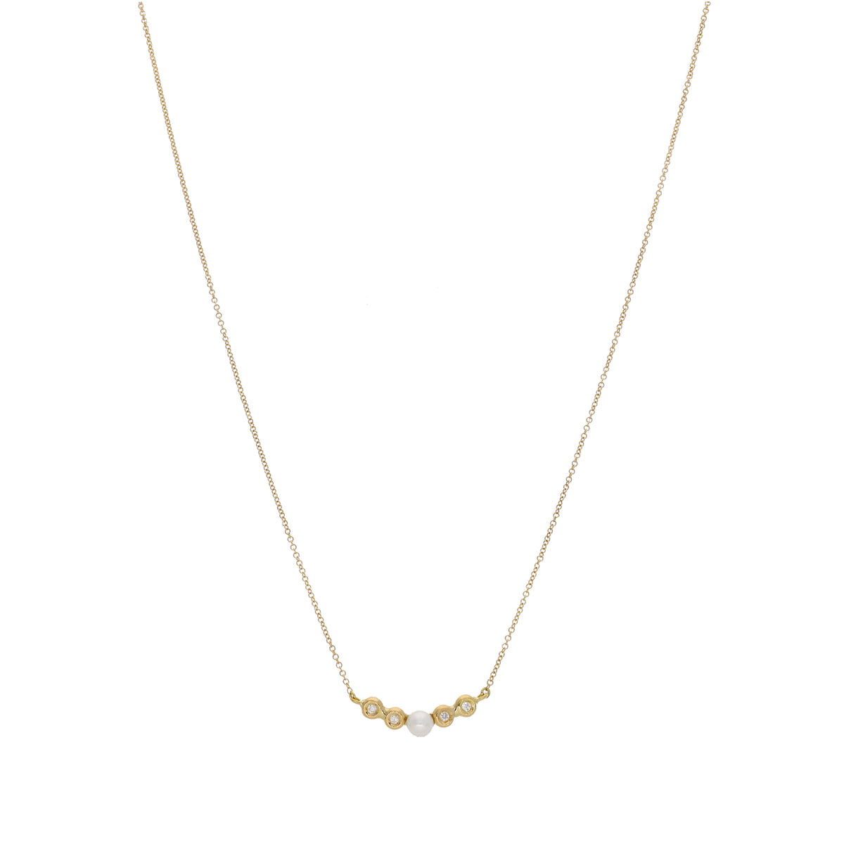 Collar Oro Amarillo Perla CO13189