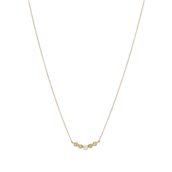 Collar Oro Amarillo Perla CO13189