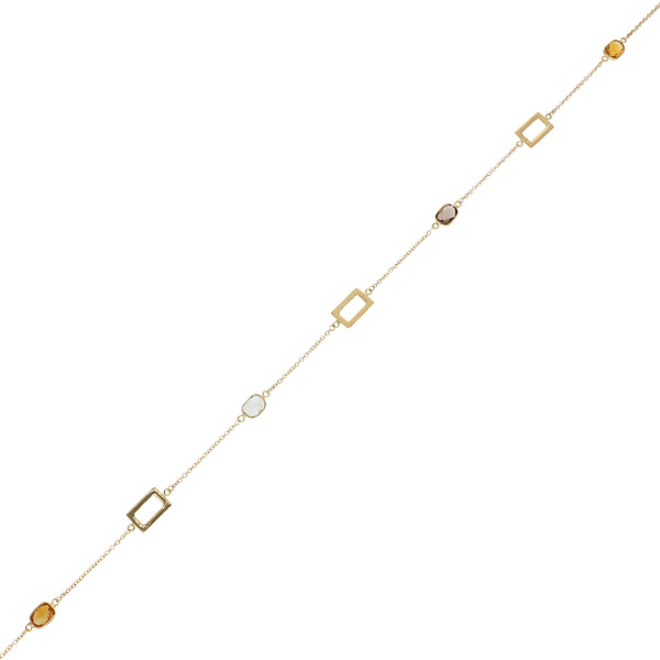 Collar Oro Amarillo Piedras Naturales CO13240