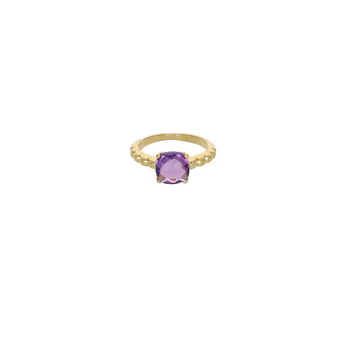 Anillo Oro Amarillo Amatista AN13245
