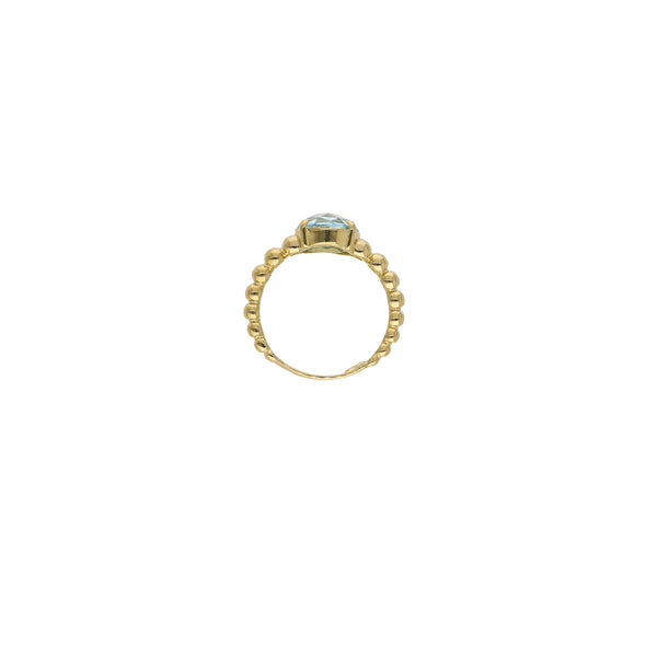 Anillo Oro Amarillo Topacio Azul AN13246