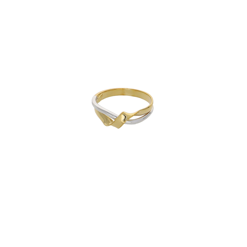 Anillo Oro Amarillo y Blanco AN13248