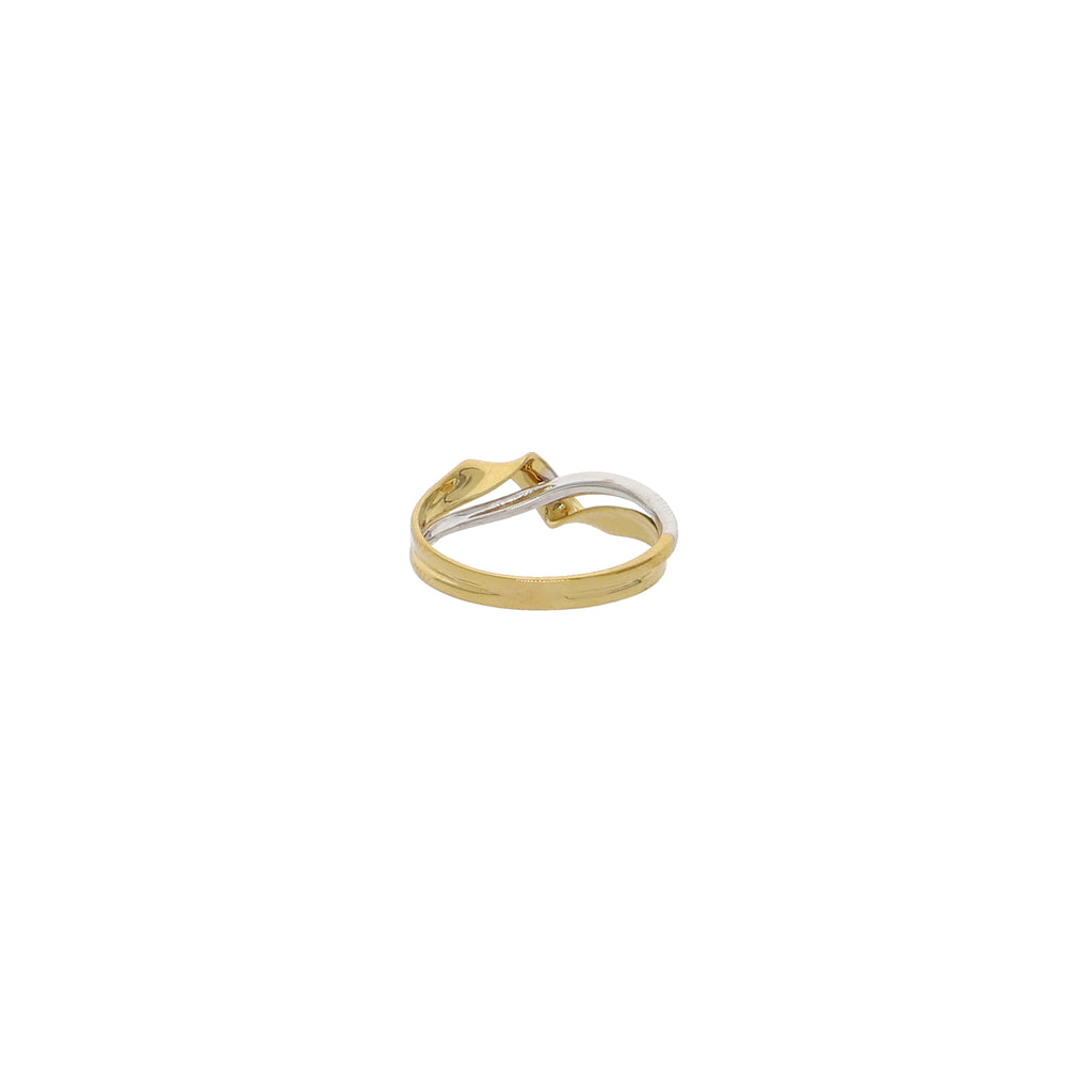 Anillo Oro Amarillo y Blanco AN13248