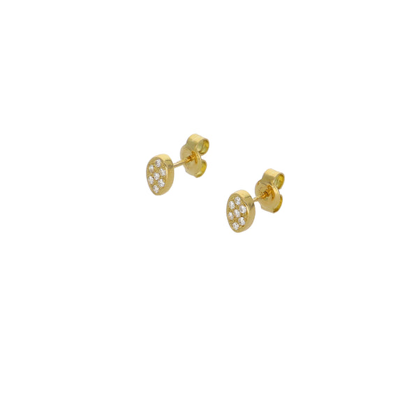 Aros Oro Amarillo y Brillantes AR13533