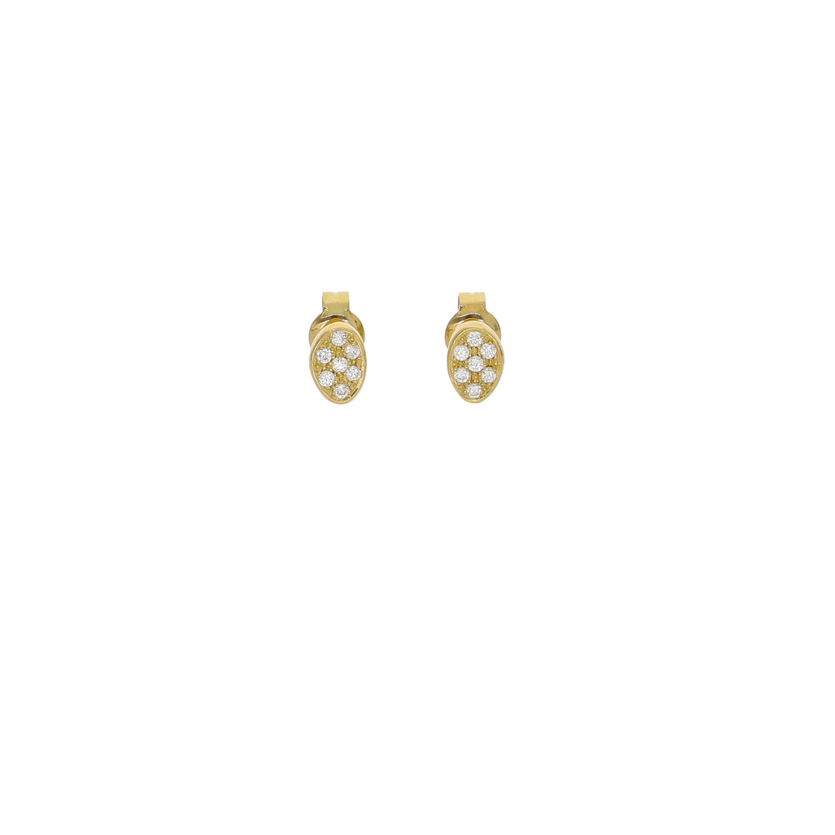 Aros Oro Amarillo y Brillantes AR13533