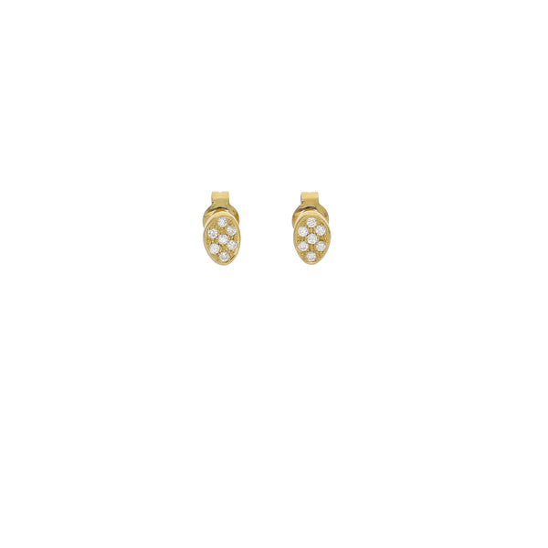 Aros Oro Amarillo y Brillantes AR13533