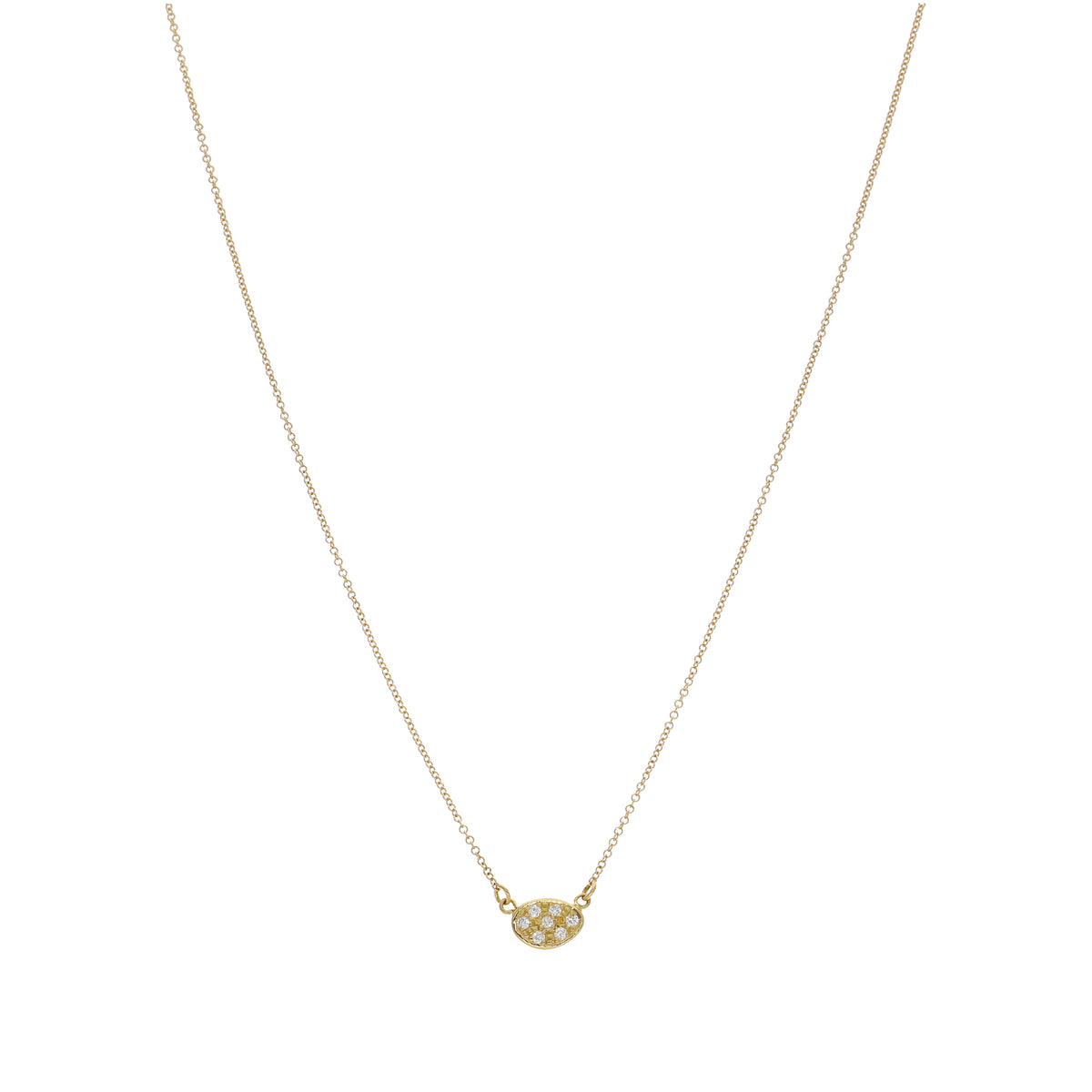 Collar Oro Amarillo y Brillantes CO13535