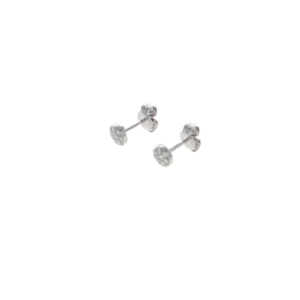 Aros Oro Blanco y Brillantes AR13536