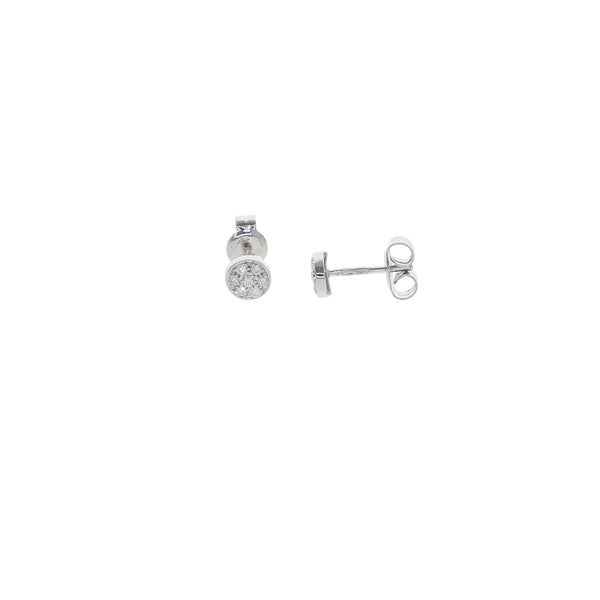 Aros Oro Blanco y Brillantes AR13536
