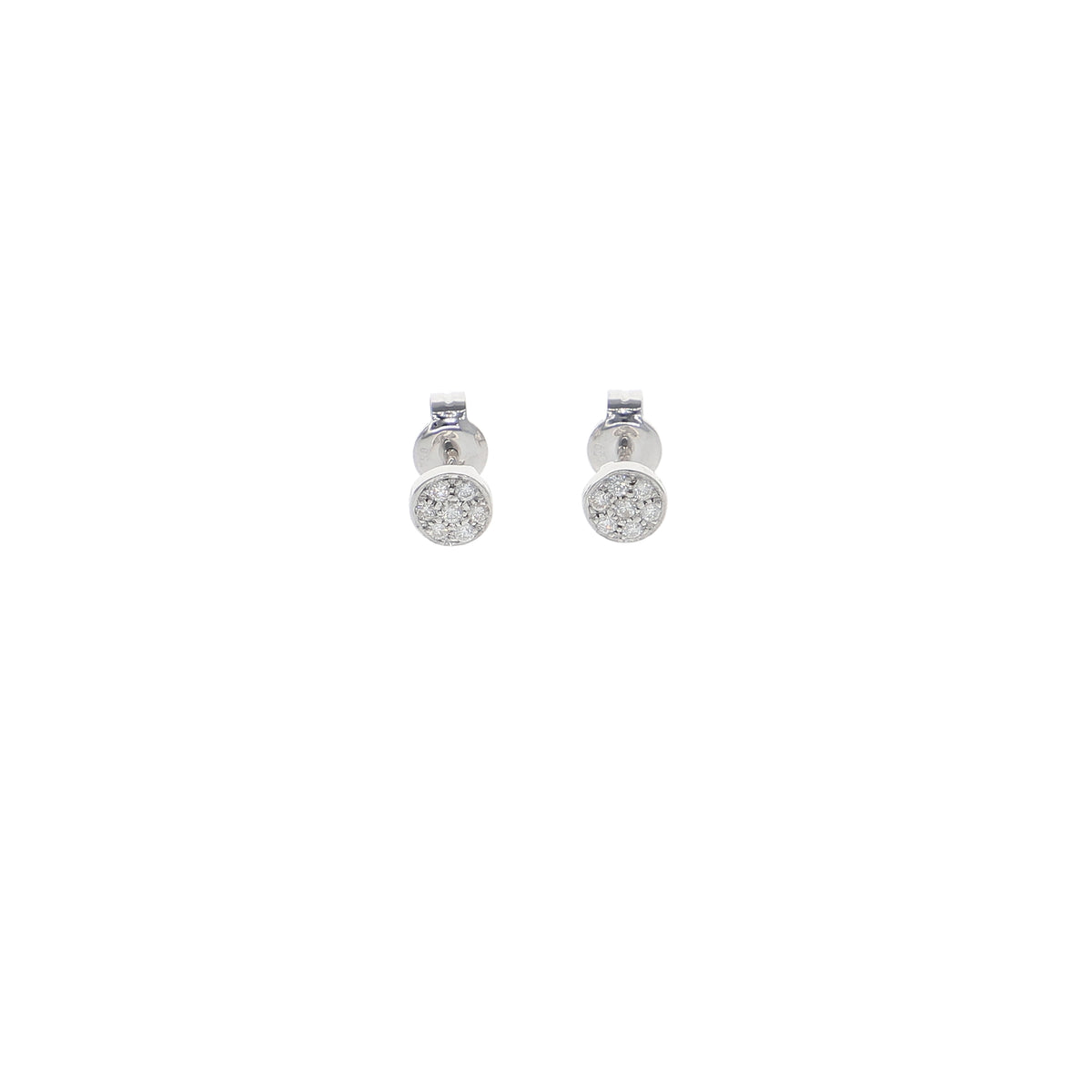 Aros Oro Blanco y Brillantes AR13536
