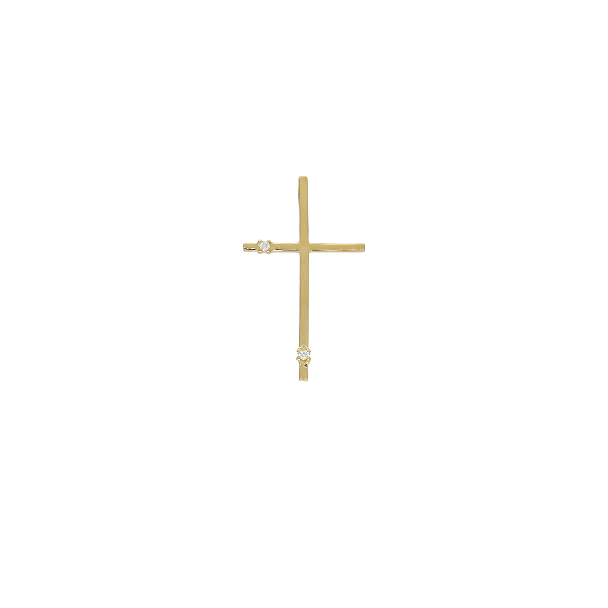 Cruz Oro Amarillo y Brillantes CR13541