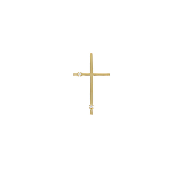 Cruz Oro Amarillo y Brillantes CR13541