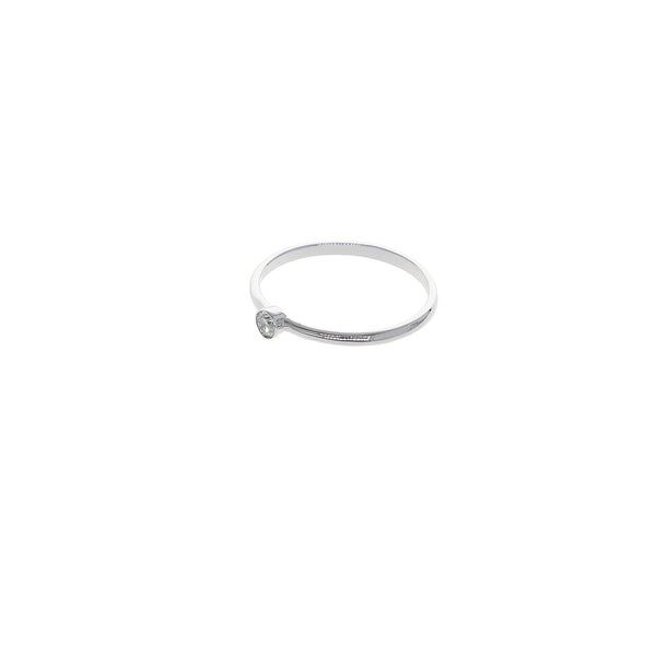Anillo Oro Blanco Solitario Brillante AN13551