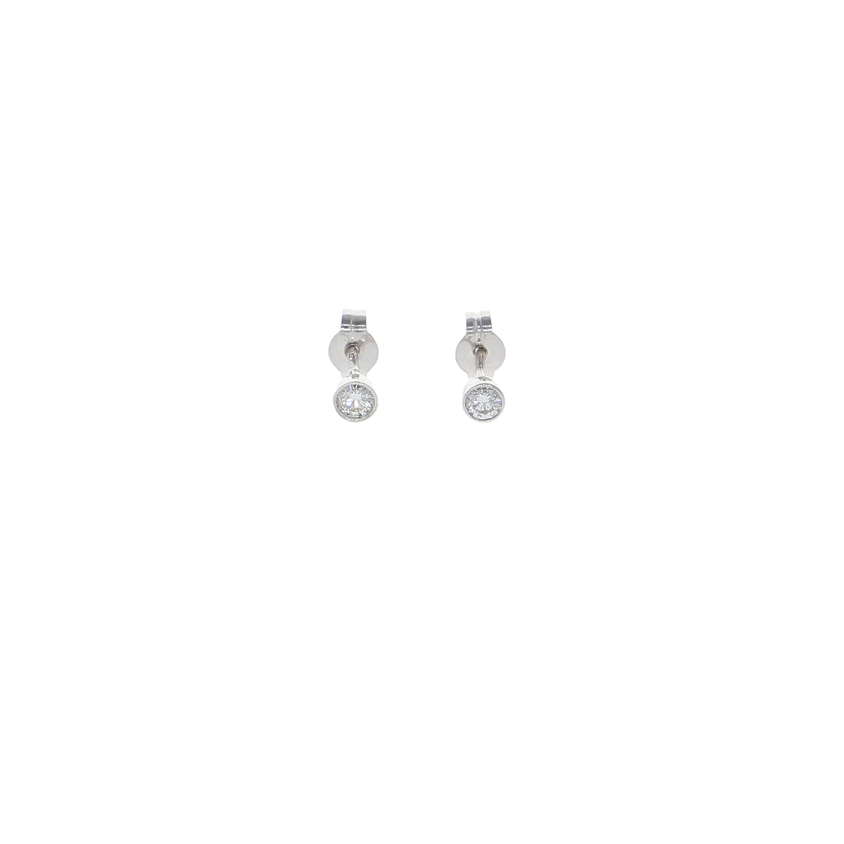 Aros Oro Blanco y Brillantes AR13554