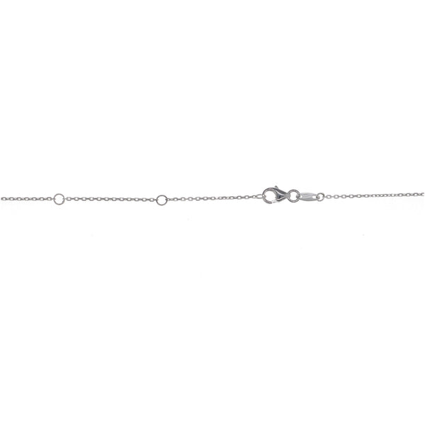 Collar Oro Blanco y Brillante CO13555