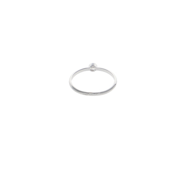 Anillo Oro Blanco Solitario Brillante AN13556