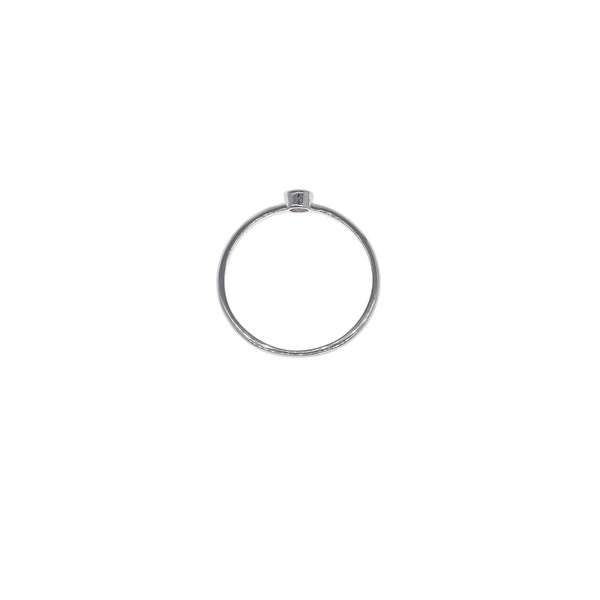 Anillo Oro Blanco Solitario Brillante AN13556