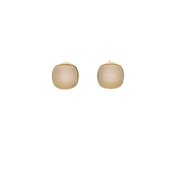 Aros Oro Amarillo y Cuarzo Rosa Antic AN13558