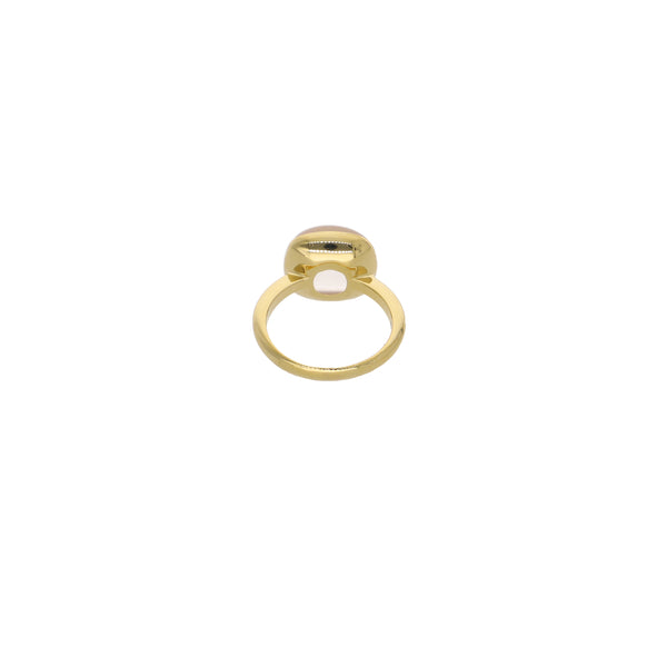 Anillo Oro Amarillo y Cuarzo Rosa Antic AN13559
