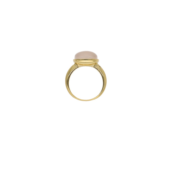 Anillo Oro Amarillo y Cuarzo Rosa Antic AN13559