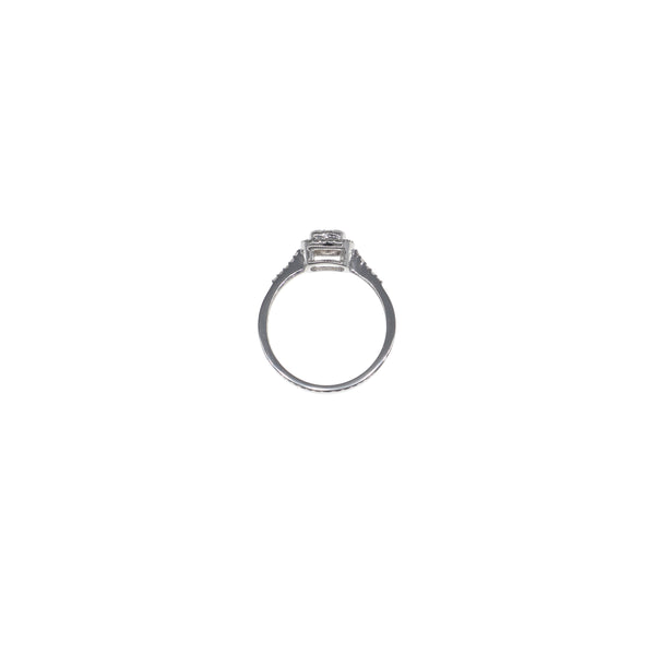 Anillo Oro Blanco y Brillantes Vintage AN13332
