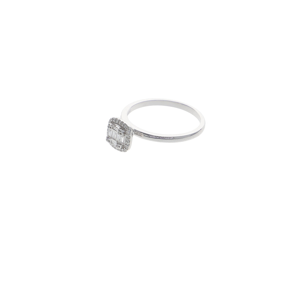 Anillo Oro Blanco Brillantes AN13336