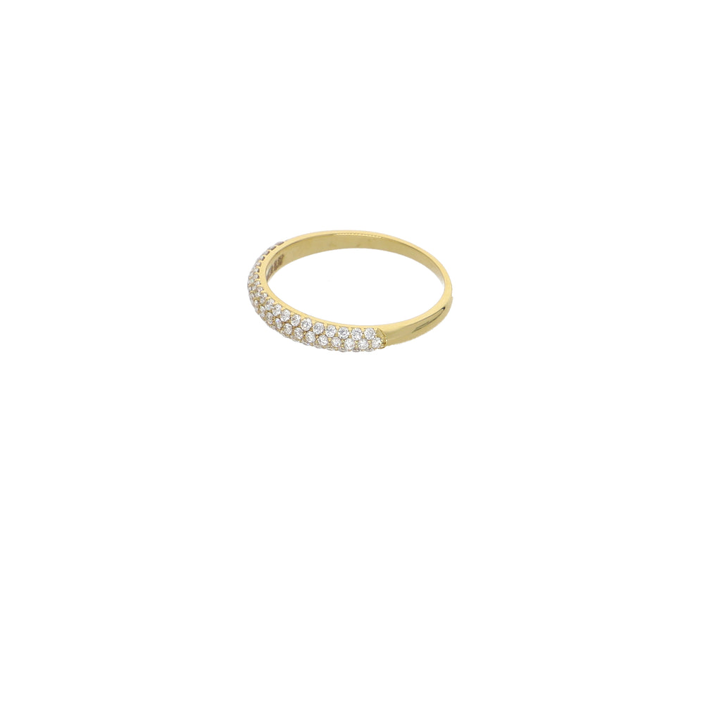 Anillo Oro Amarillo y Brillantes Pavé AN13346