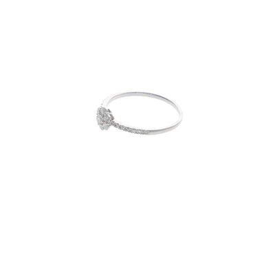 Anillo Oro Blanco y Brillantes Flor AN13362