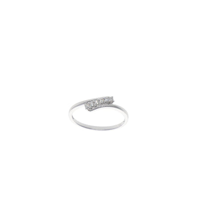 Anillo Oro Blanco y Brillantes AN13368