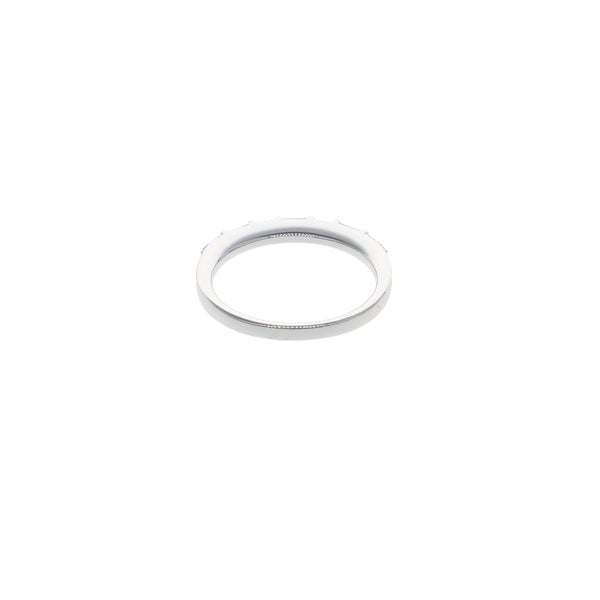 Anillo Oro Blanco y Brillantes Medio Cintillo AN13369